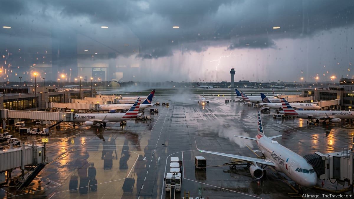 Severe Weather System Snarls Flights at Major U.S. Hubs