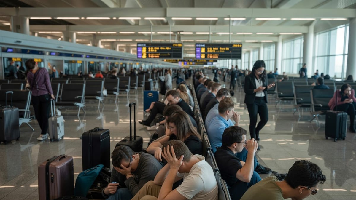 Severe Weather Forces Mass Flight Cancellations In Iceland