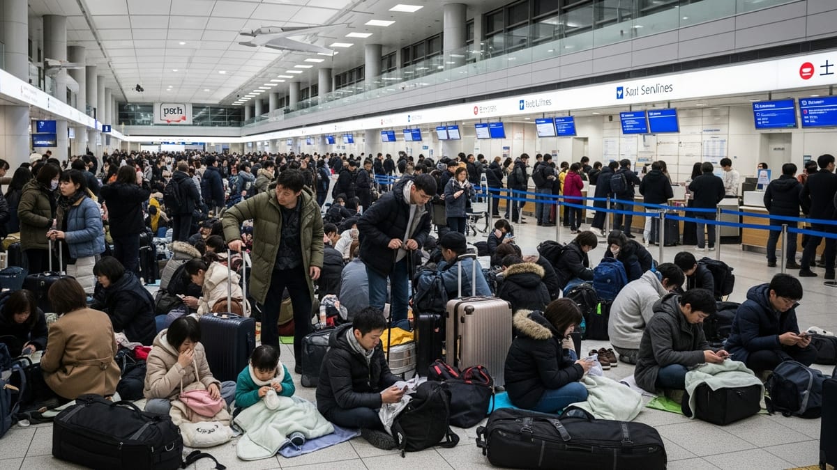 Winter Storm Triggers Nationwide Flight Chaos Across Japan, Stranding Thousands of Travelers