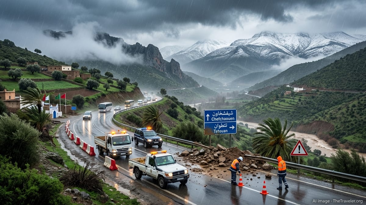 Red Alerts as Severe Winter Storm Disrupts Travel Across Northern Morocco