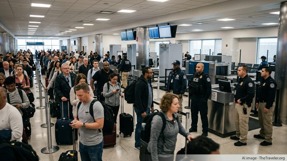 Shutdown Fallout: ICE Officers Flood Airports as Delays Mount