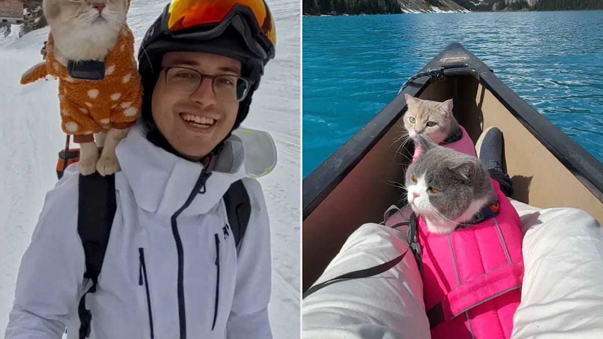 Ski Influencer’s Backpack Surprise Turns Chairlift Heads
