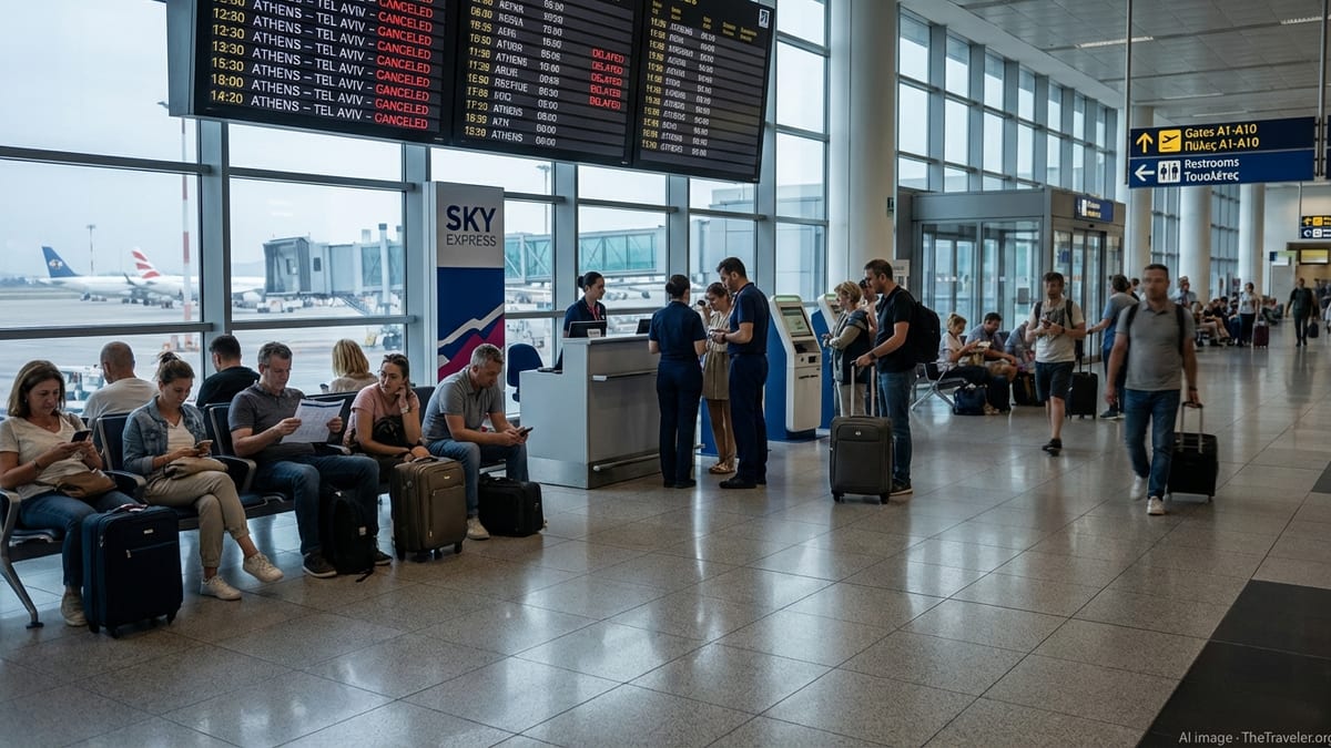 SKY Express Halts Athens–Tel Aviv Flights Amid Airspace Closure