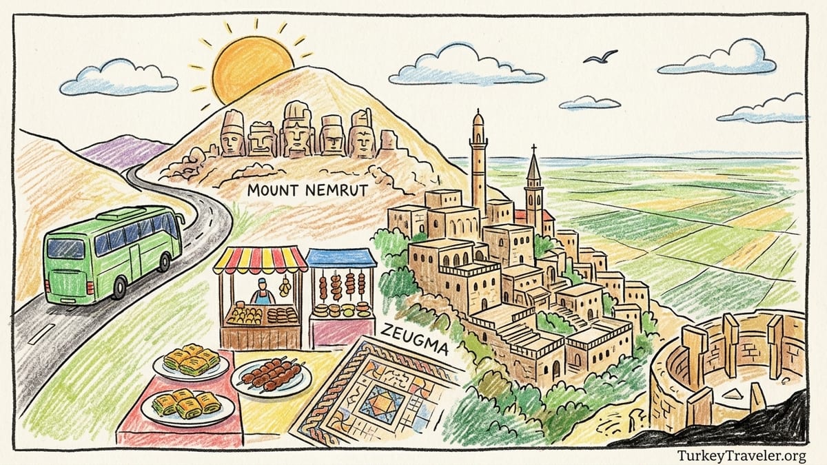 Sunrise over the stone houses of Mardin overlooking the Mesopotamian plain in Southeastern Anatolia.
