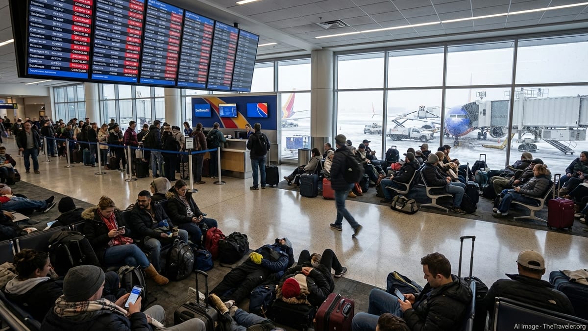Southwest Cancellations Spike As Nor’easter Snarls U.S. Travel