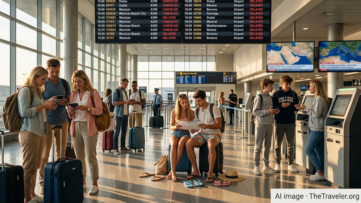 Spring Break 2026 Travel Turmoil Hits Dubai, Mexico, Med