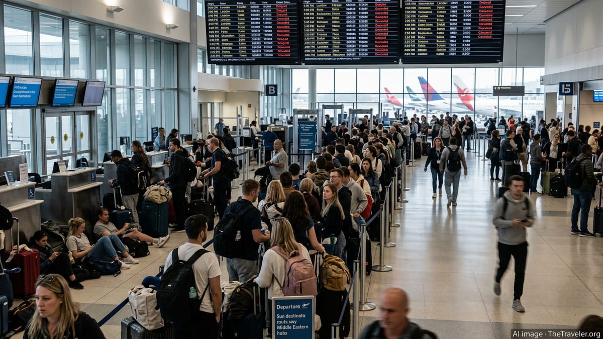 Spring Break Flights Snarl as Shutdown and Iran War Collide