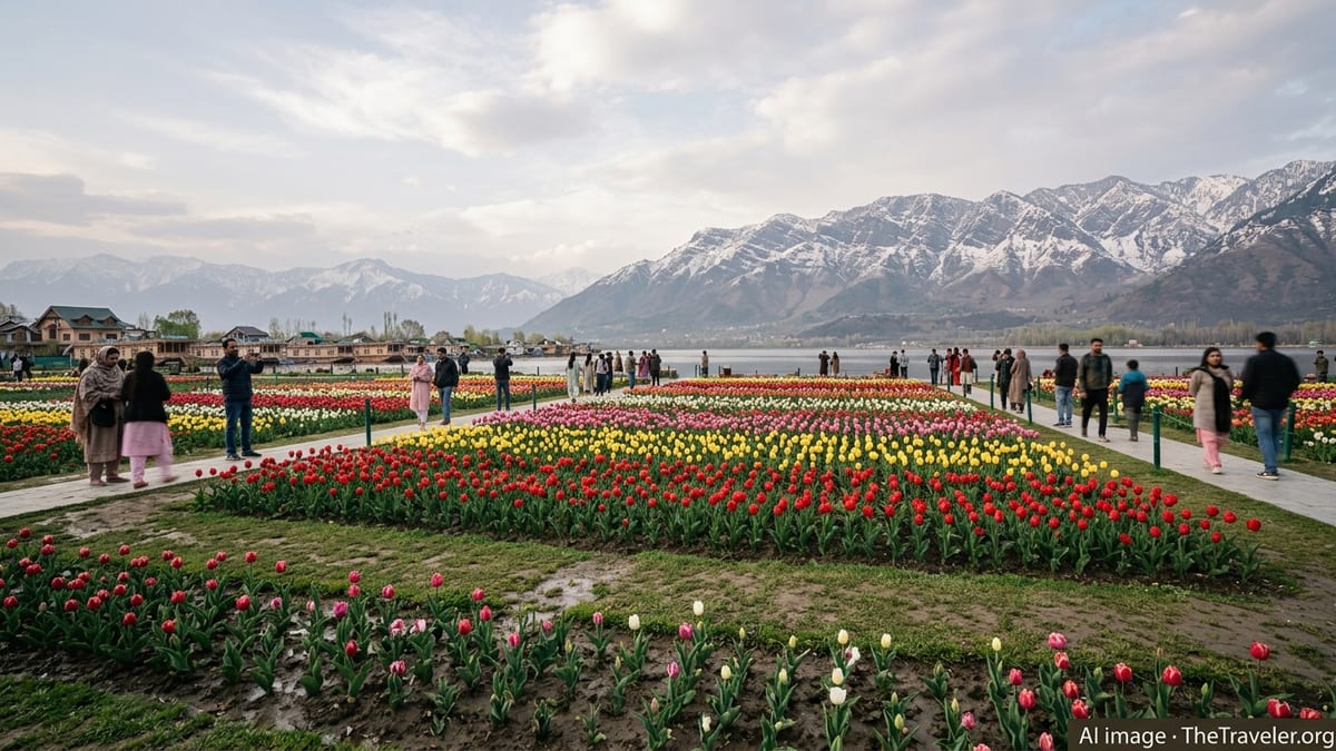 Record 2026 Tulip Festival Footfall Revives Kashmir Tourism