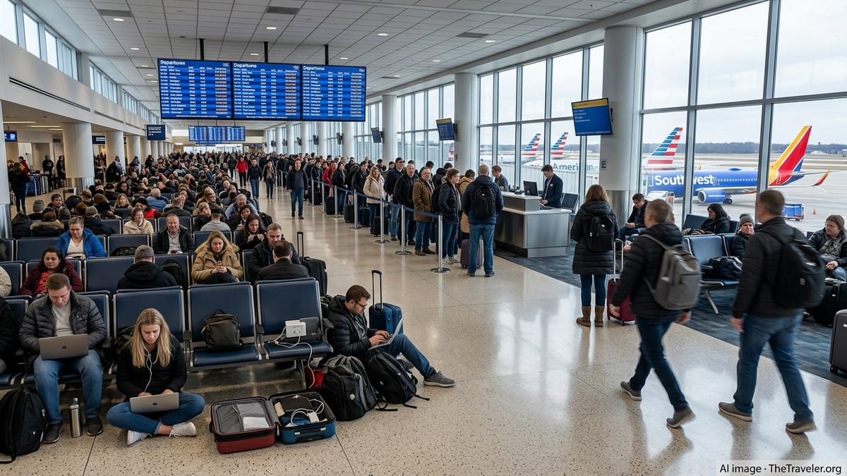 Mass Flight Disruptions Strand Travelers at St. Louis Airport
