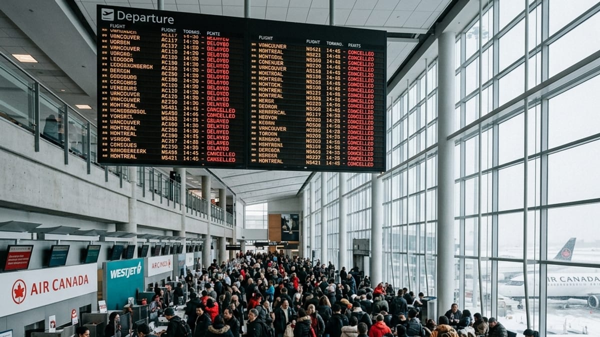 Storm Disruptions Strand Travellers at Québec City Airport