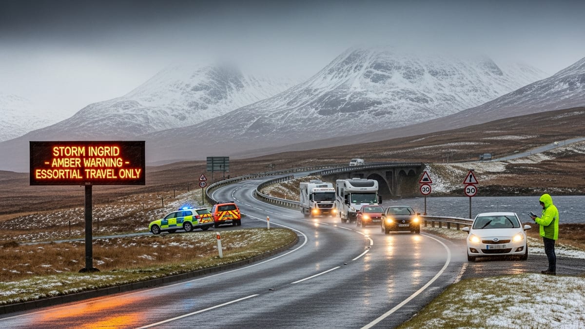 Storm Ingrid Disrupts Winter Travel Plans in Scotland and Northern England