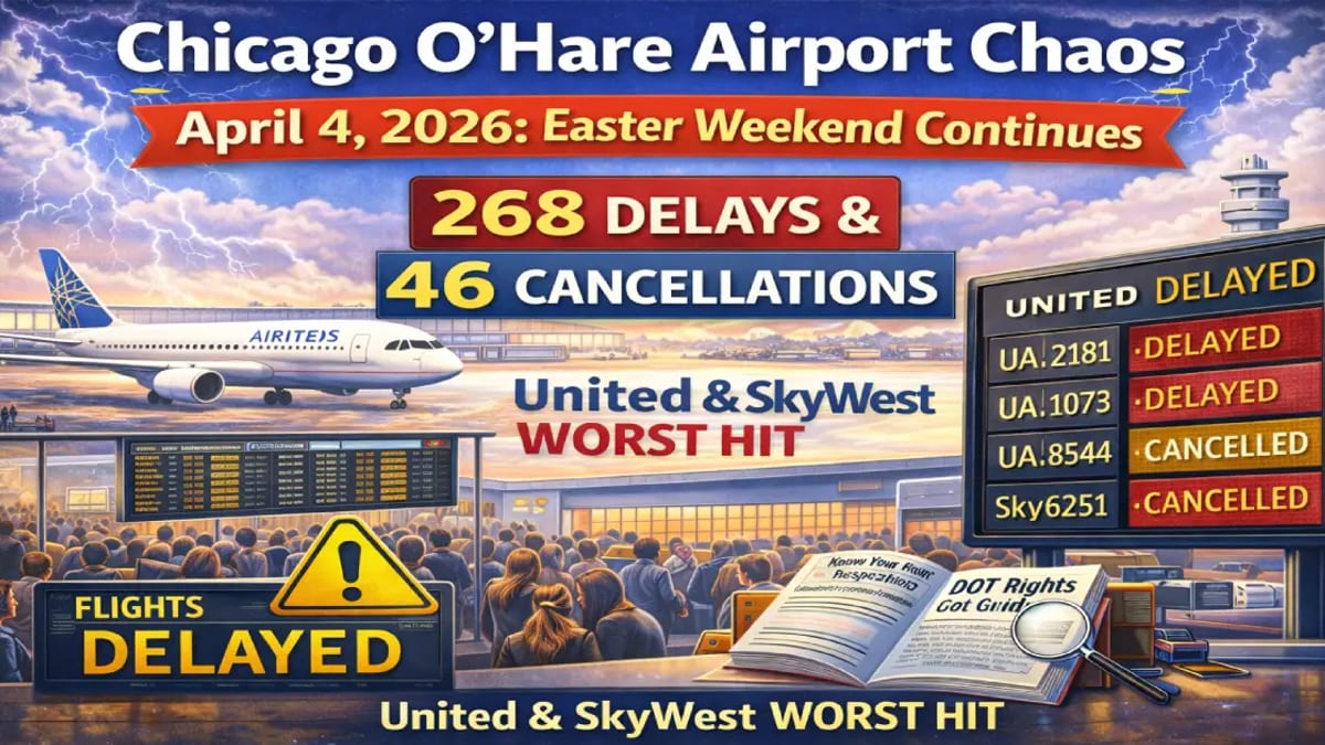Storms and Gridlock Trigger 314 Disruptions at Chicago O’Hare