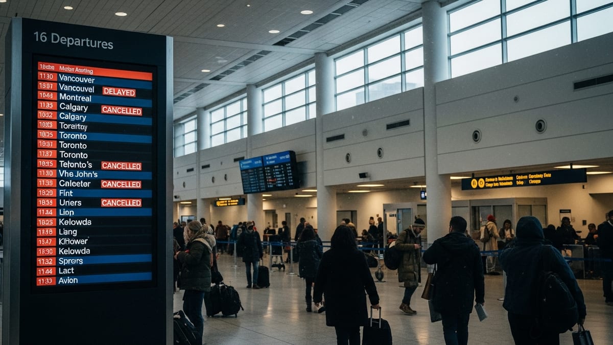 Severe Winter Storms Trigger Widespread Flight Delays and Cancellations Across Canada