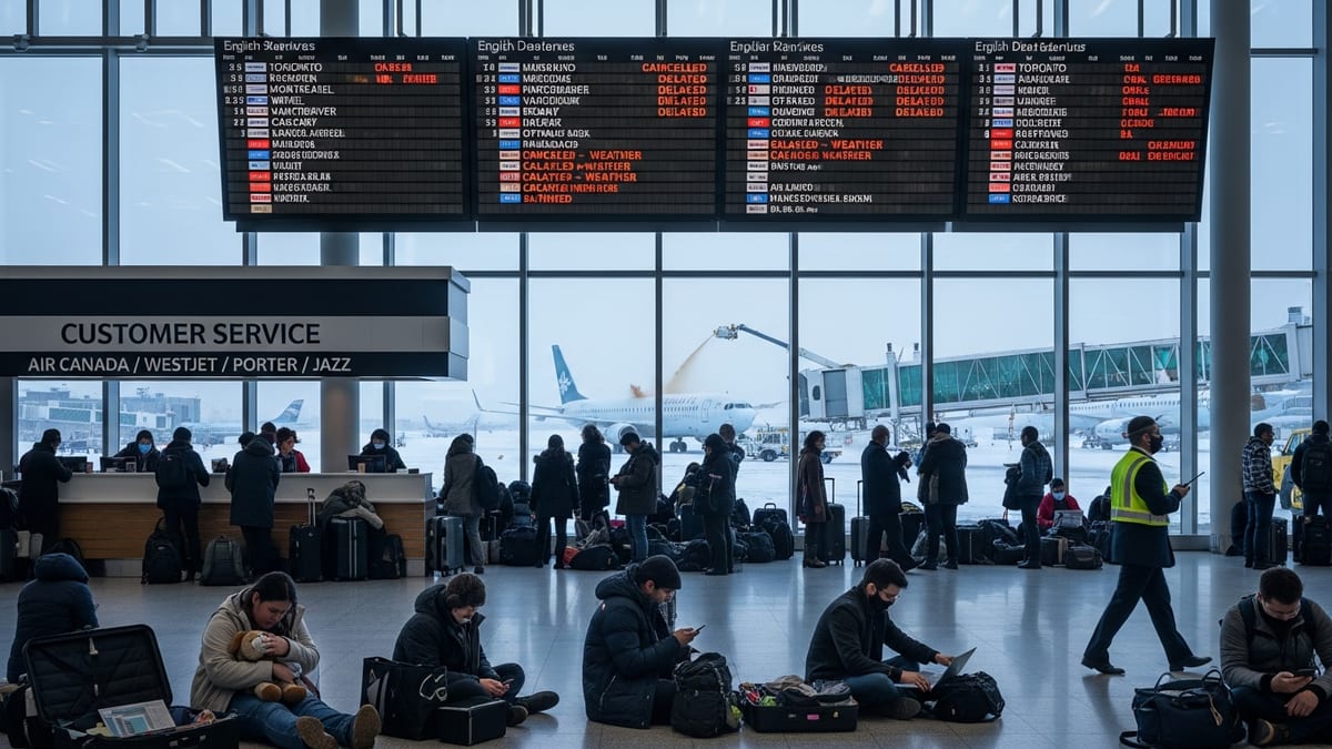 Winter Chaos: Over 400 Flights Disrupted at Major Canadian Airports