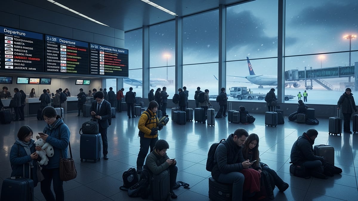 Winter Storms Snarl Flights at Major Airports Across Japan