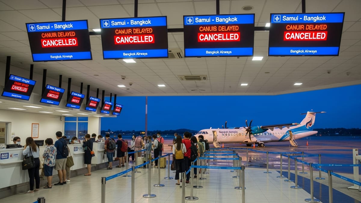 Samui–Bangkok Cancellations Strand Holiday Travelers, Highlight Thailand’s Fragile Domestic Air Network