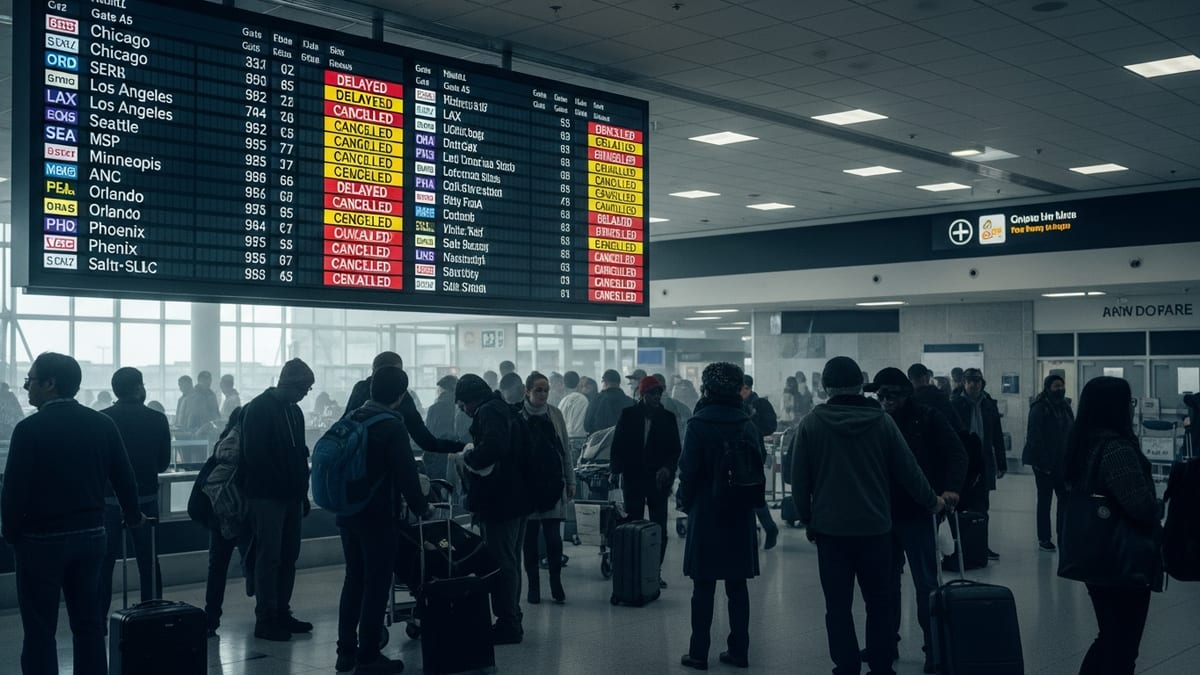 Winter Weather Sparks Over 2,000 Flight Delays at Major U.S. Hubs