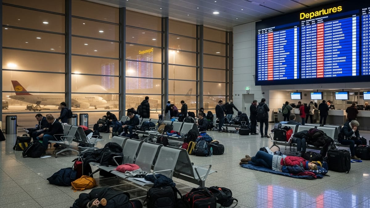 Winter Storm Chaos Leaves Thousands Stranded as Europe’s Flights Grind to Halt