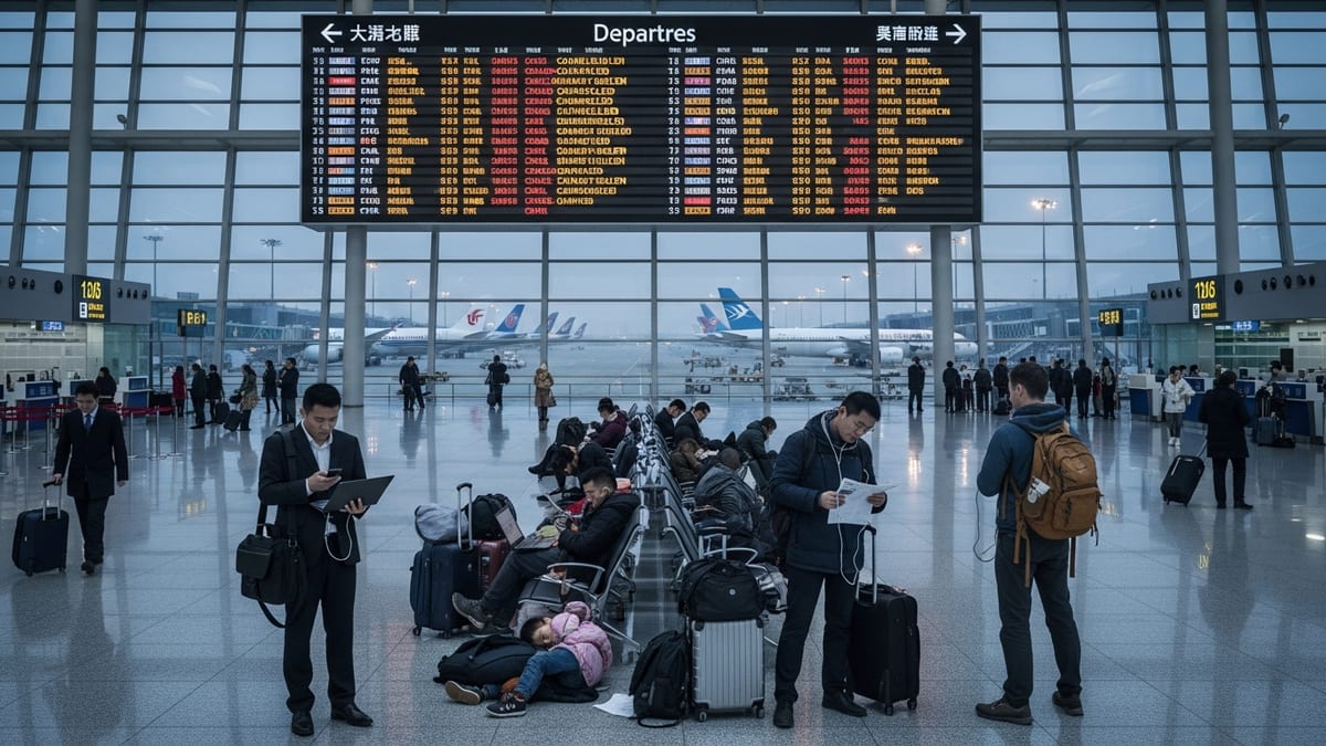 Over 1,100 Flights Disrupted as Winter Turbulence Hits China’s Major Airports