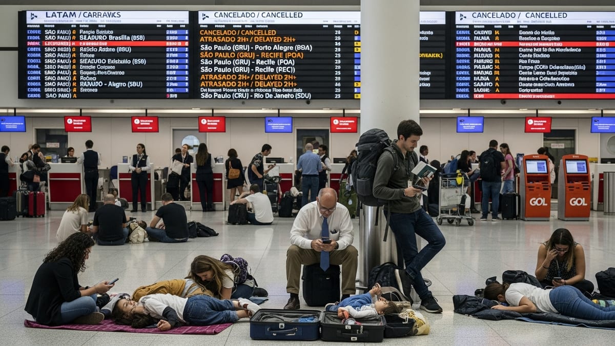 LATAM and GOL Cancellations Snarl São Paulo Airports, Stranding Travelers Nationwide