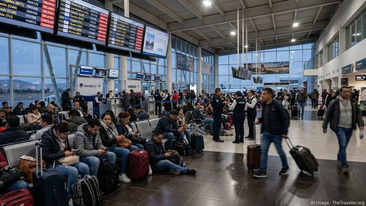 Flight Chaos Strands Hundreds at Santa Lucía and Guadalajara