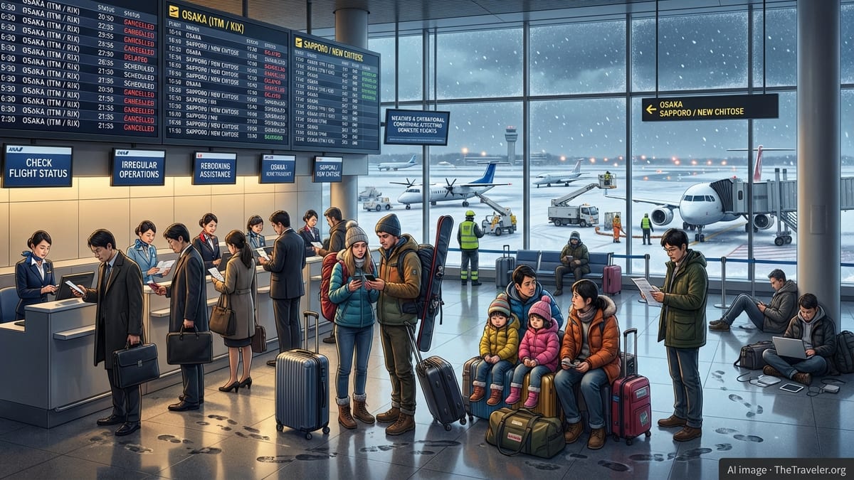 Osaka and Sapporo Hit by New Wave of Regional Flight Cancellations
