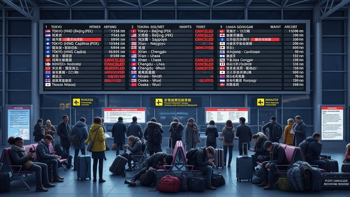 Winter Chaos Hits Japan–China–Tibet Flights as Weather and Route Cuts Collide