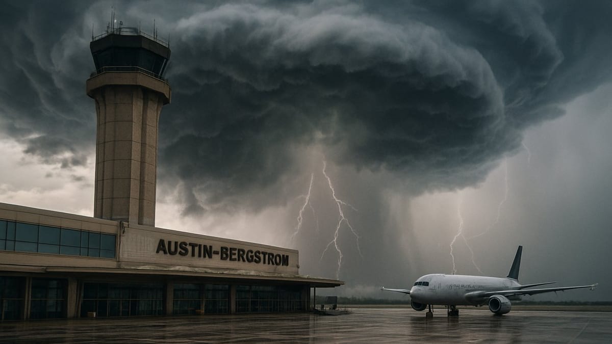 Super-Cells Slam Austin Airport, Stranding Mega-Carrier Flyers