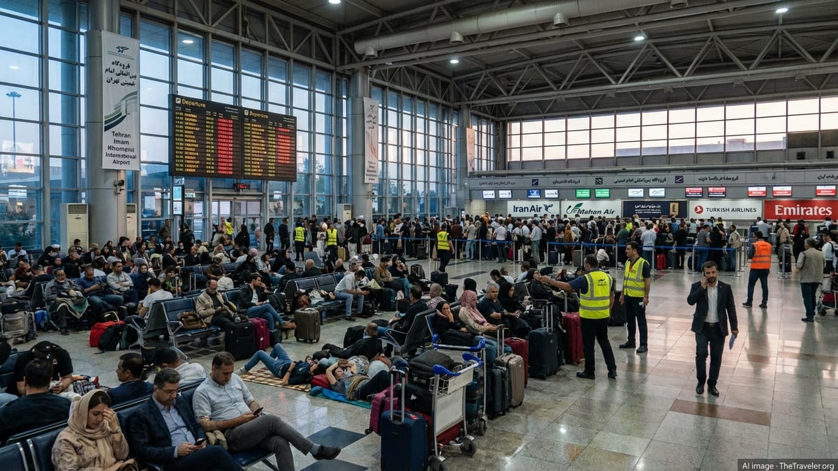 Flight Chaos at Tehran’s Imam Khomeini Airport Amid Mideast Crisis