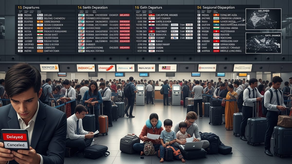 Major Asian Hubs Hit by Thousands of Flight Delays and Cancellations