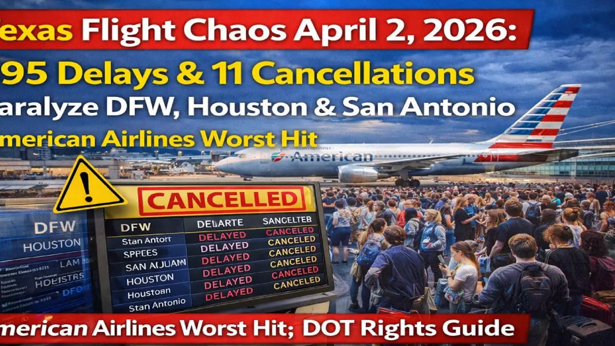 Texas Flight Alert: Major Disruptions Hit DFW, Houston and SAT