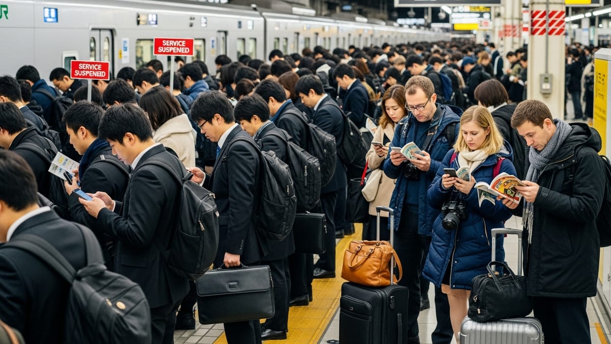Power Outage Cripples Tokyo’s Core JR Lines, Stranding Tourists Citywide