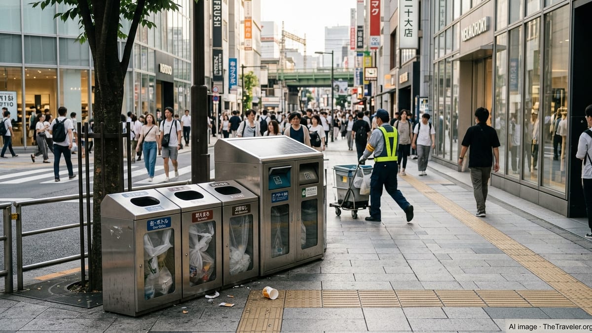 Tokyo Confronts Trash Can Shortage as Tourism Surges