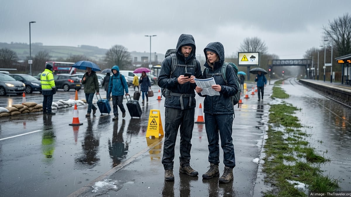 Wet, Icy Start to February Disrupts Travel Across Britain