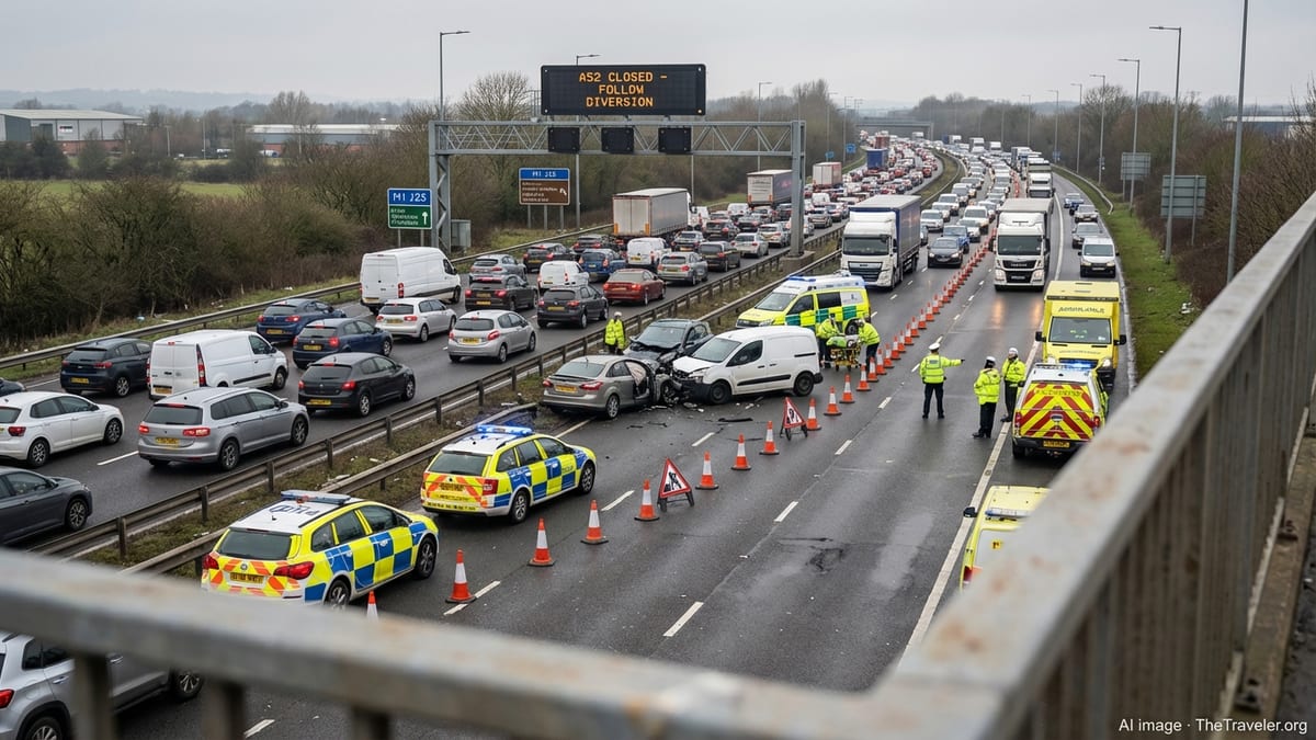 Serious Multi-Vehicle Crash Shuts A52 Brian Clough Way Between Derby and Nottingham