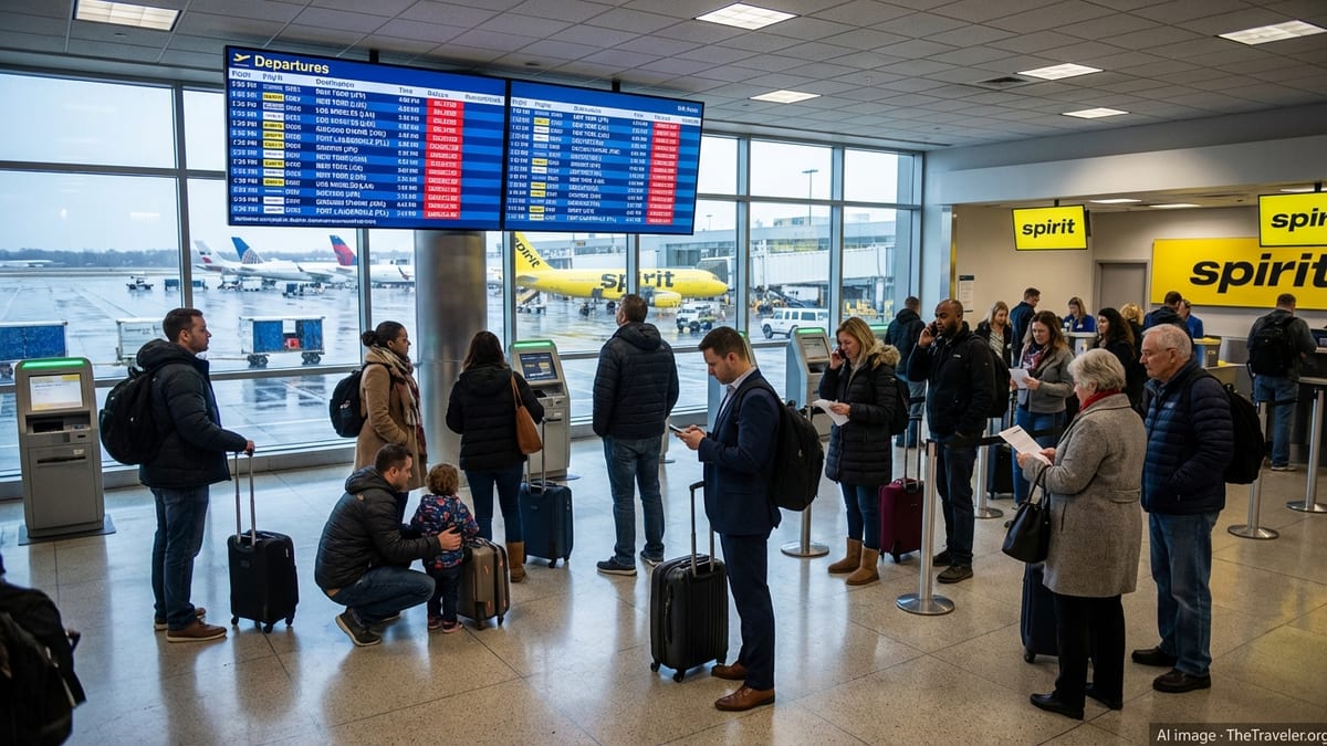 107 Flights Canceled, 546 Delayed as Spirit and Jazz Disrupt U.S. Hubs