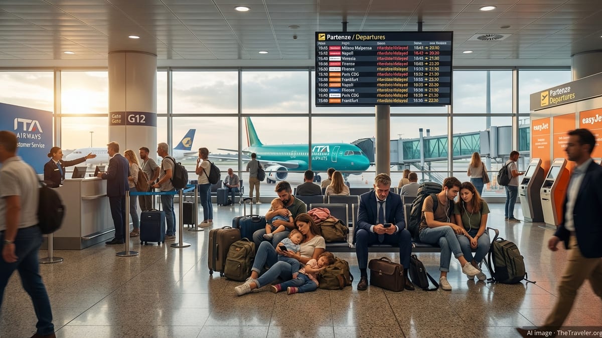 Hundreds of Flight Delays Snarl Italy’s Major Airports and Disrupt European Travel