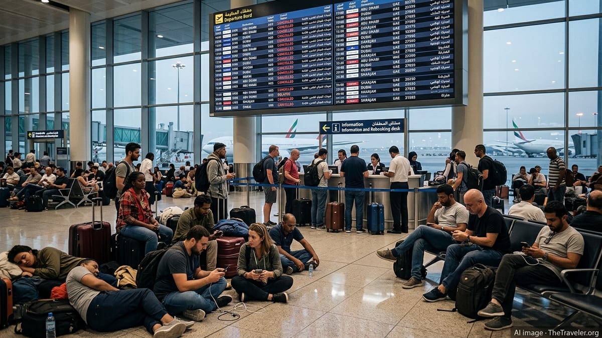 UAE Travel Chaos Deepens as Gulf Carriers Axe Dozens of Flights