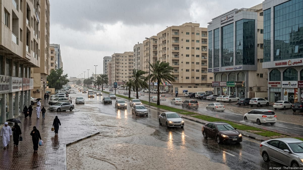 Unusual Heavy Rains Disrupt Travel Across UAE Emirates