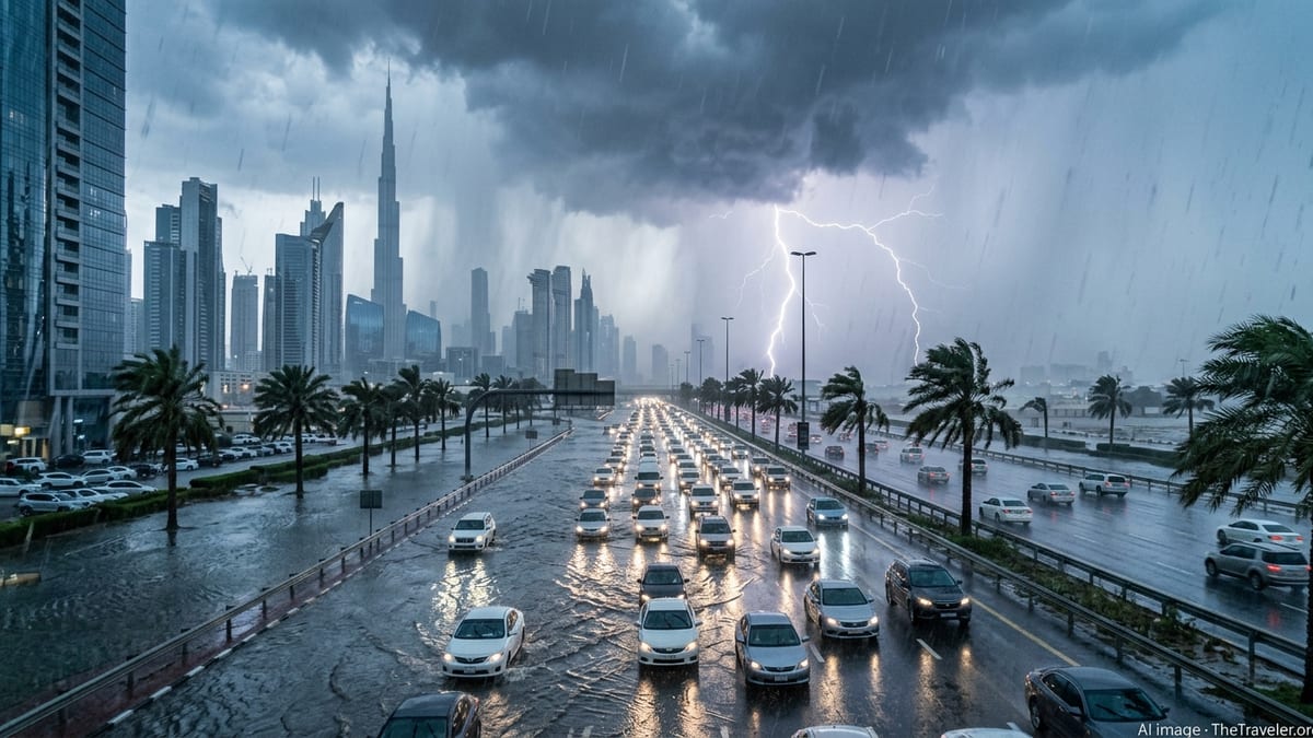 UAE Storm Chaos Disrupts Travel Across Dubai, Abu Dhabi, Sharjah
