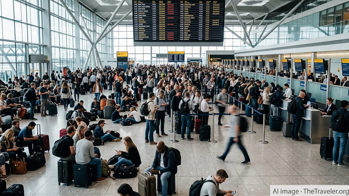 UK Airport Chaos Strands Hundreds Amid Widespread Delays