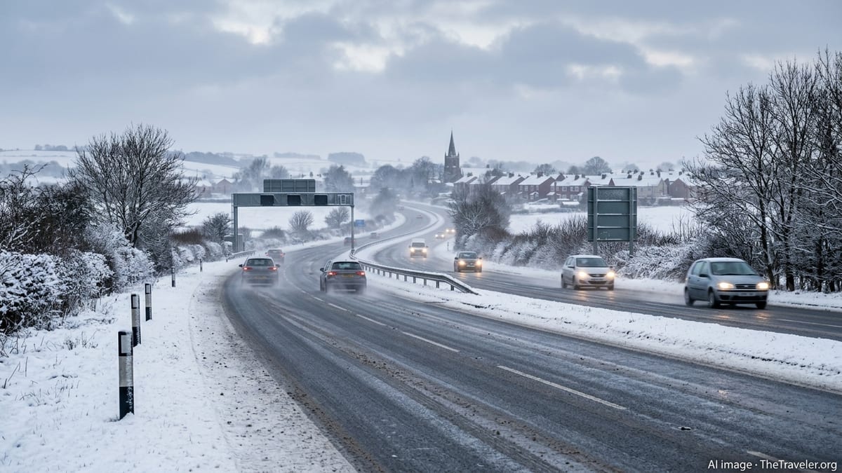 UK cold snap and snow showers threaten weekend travel