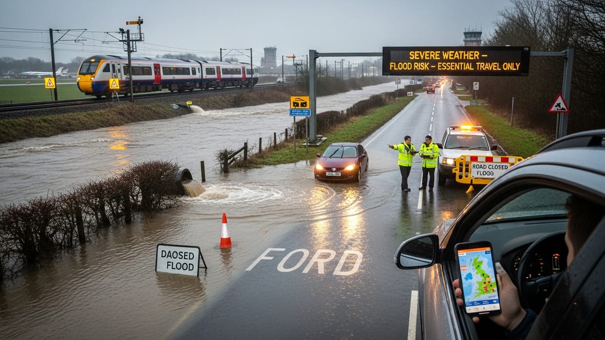 Met Office Rain Warnings Threaten Flooding, Major UK Travel Disruption Across 23 Regions
