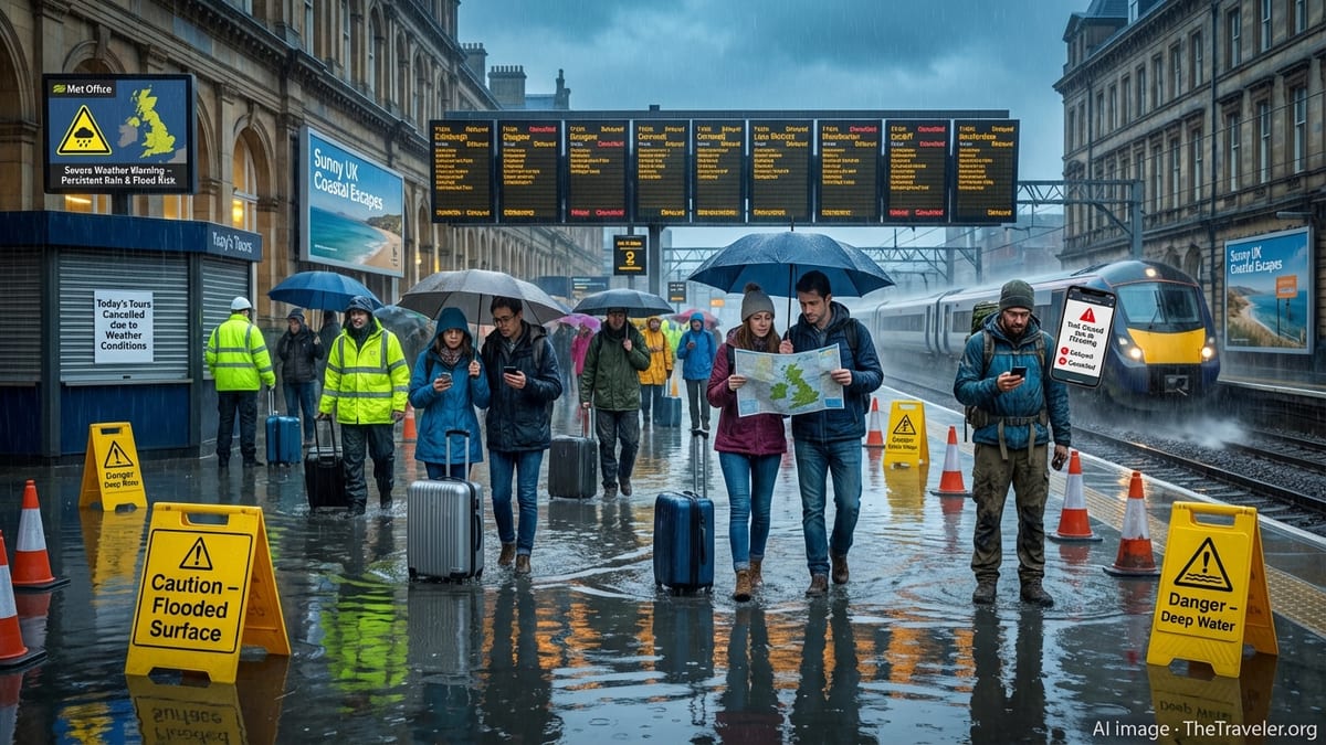 Persistent UK Downpours Bring Fresh Flood Warnings and Disrupt Winter Travel Plans