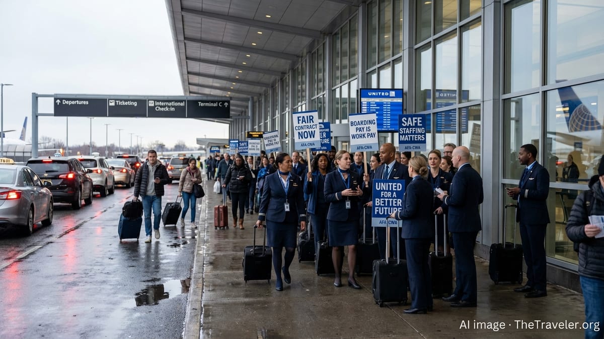 United Flight Attendants' Pay Fight Puts Global Travelers on Front Lines of Change