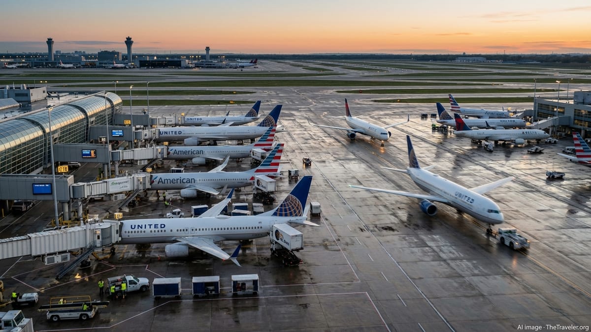 United Warns $952 Million Hit for American in O’Hare Gate War