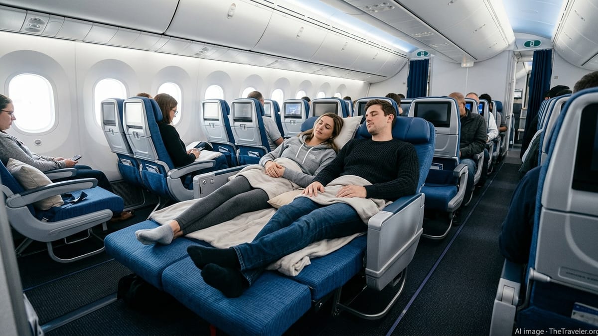 United Debuts Relax Row, Economy Seats That Form a Couch