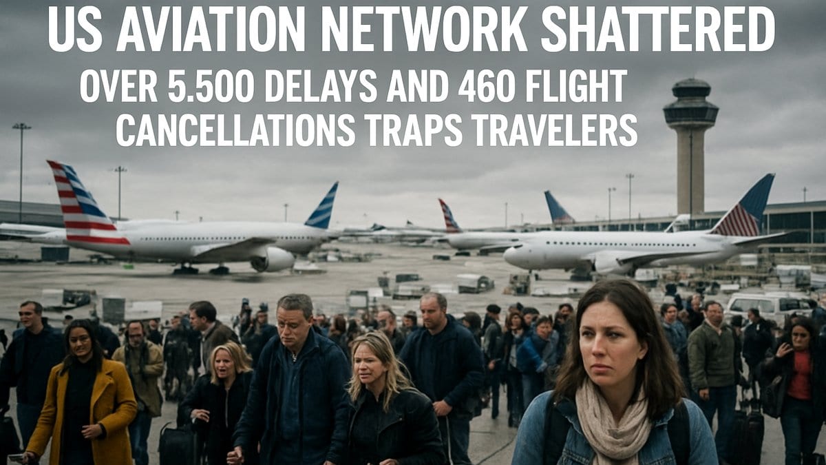 US Air Travel Turmoil as Delays Top 5,500 Nationwide