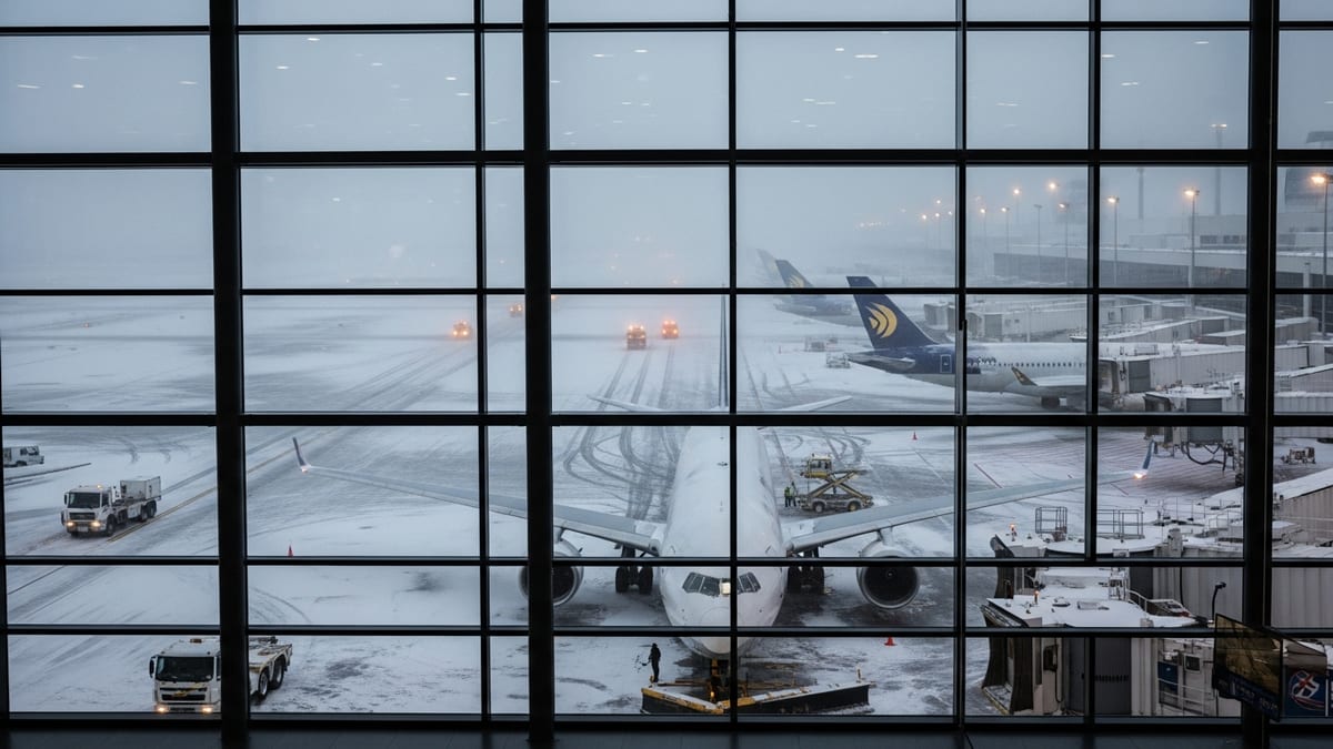 Winter Storm Paralyzes US Air Travel, 10,000 Flights Canceled in Single Day