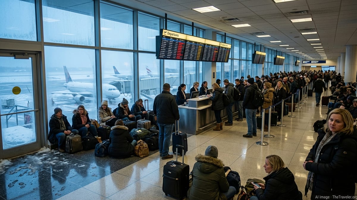 Blizzard Chaos Traps U.S. Flyers As Cancellations Soar